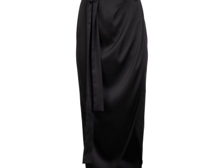 Wrap Midi Skirt | Noir Sale