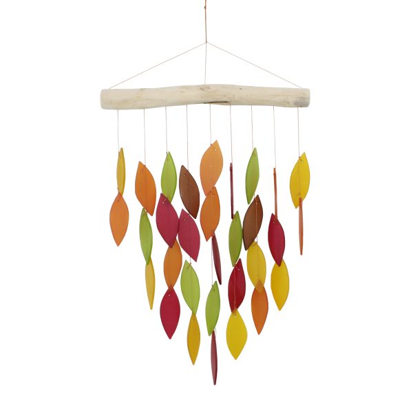 Small Cascade Tumbled Glass Wind Chime - Autumn Online Sale