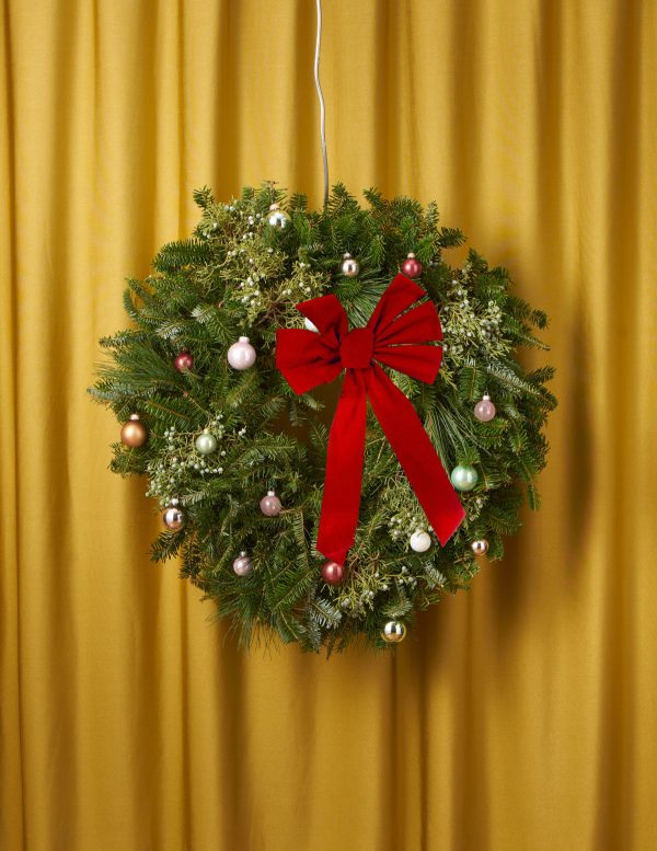 22  Holiday Wreath With Bow Online Hot Sale