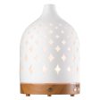 Supernova White Ceramic Ultrasonic Diffuser Light Wood For Cheap