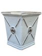 8652N43FS - Antique White Antibes Square Ceramic Pot - FREE SHIPPING Sale