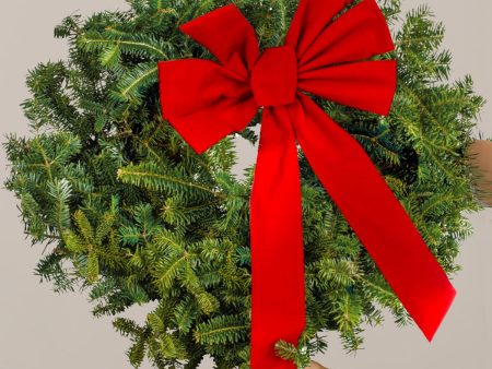 22  Holiday Wreath With Bow Online Hot Sale