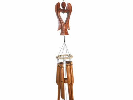 Wooden Angel Bamboo Wind Chimes For Discount