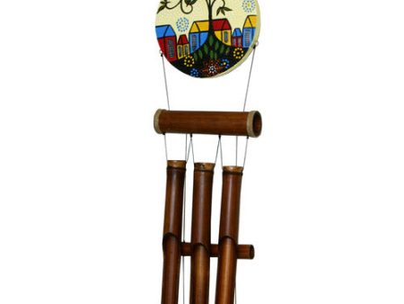 Village Dotted Bamboo Wind Chime Online