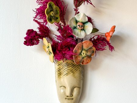 Face Wall Vase For Sale