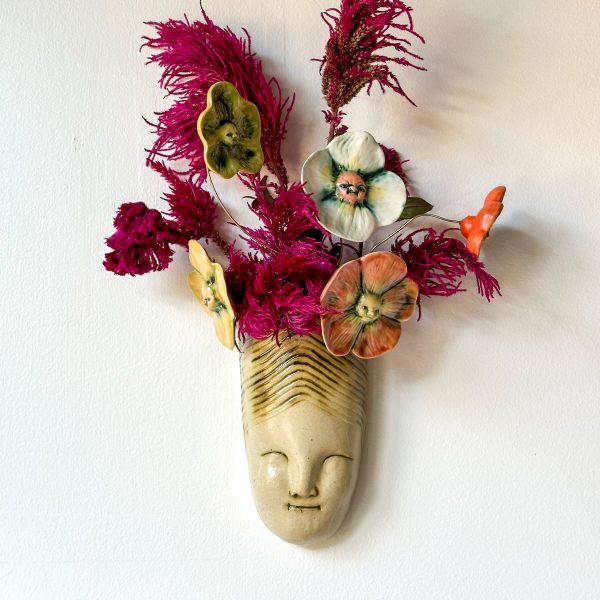 Face Wall Vase For Sale