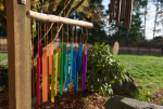 Tumbled Glass Wind Chime - Rectangles Design Hot on Sale