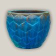 9989C3 - Aqua Artichoke Ceramic Planter For Sale