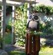 Assorted Color Oscar Owl Bamboo Wind Chimes Hot on Sale