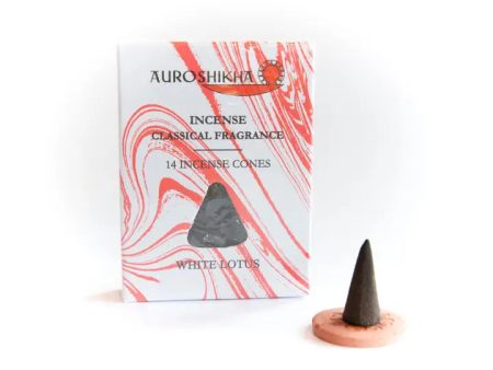 White Lotus Auroshikha Cone Incense Hot on Sale