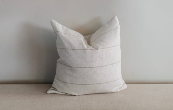 THROW PILLOW NEUTRAL TAN STRIPE Sale