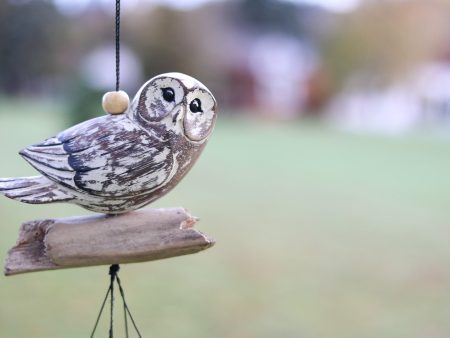 White Owl Bamboo Wind Chime Online Hot Sale