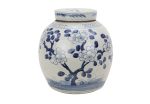 BLUE AND WHITE VINTAGE MING JAR PLUM BLOSSOM Online now