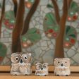 3pc Carved Oscar Owl Set Sale