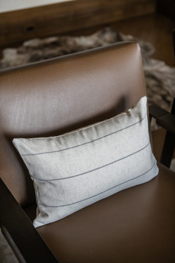 LUMBAR NEUTRAL WITH GRAY STRIPE PILLOW COVER Sale