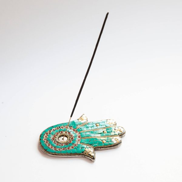 Hamsa Hand - Turquoise - Incense Holder Supply