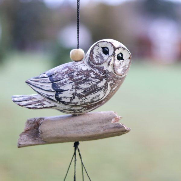 White Owl Bamboo Wind Chime Online Hot Sale