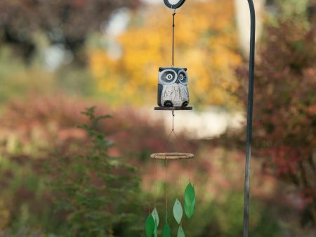 Oscar Owl Tumbled Glass Wind Chime on Sale