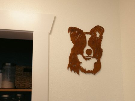 Rustic Steel Wall Hanging Border Collie Online Sale