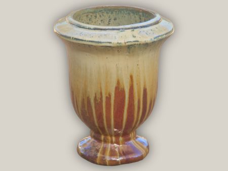 8825N44FS - Cream Copper Elegant Ceramic Urn Planter - FREE SHIPPING Online Sale