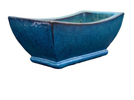 8872N19FS - Marble Green Ceramic Rectangular Planter - Short - FREE SHIPPING Hot on Sale