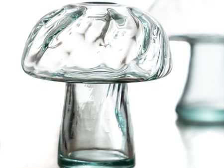 18cm Glass Mushroom Vase Supply