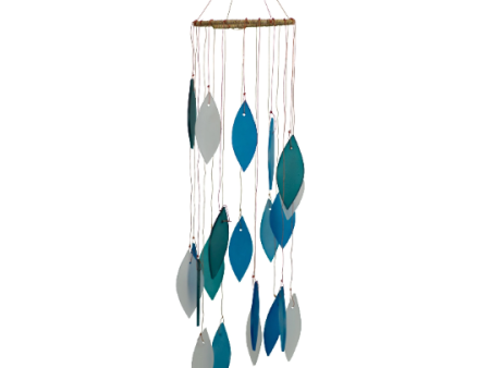 Tumbled Glass Wind Chime - Spiral Design Hot on Sale