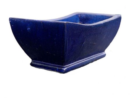 8872N8FS - Blue Ceramic Rectangular Planter - Short - FREE SHIPPING Online now