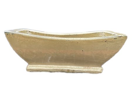 8872N7FS - Cream Ceramic Rectangular Planter - Short - FREE SHIPPING For Discount