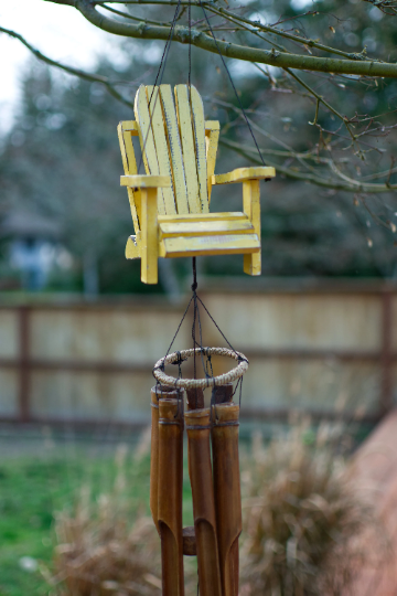 Weathered Beach Chair Breezy Wind Chime Supply