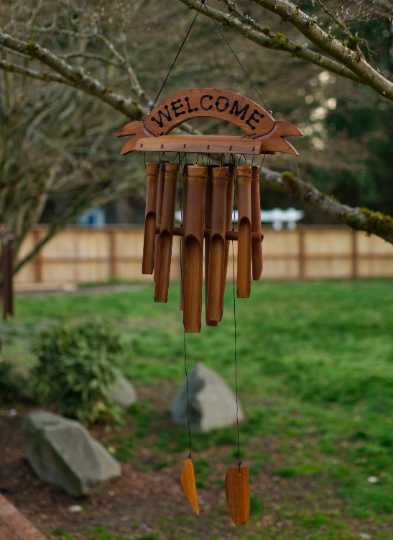 Welcome Sign Bamboo Wind Chime Discount