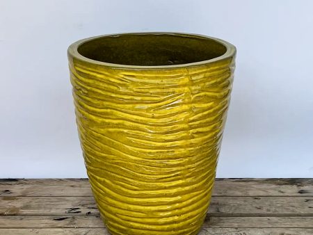 3012L38 - Atomic Yellow Tiger Stripe Planter Sale