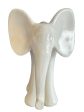 796R20 - Matte White Ceramic Elephant Statue on Sale