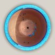 6108H1FS - Turquoise Slanted Rim Modern Round Pot - FREE SHIPPING Online