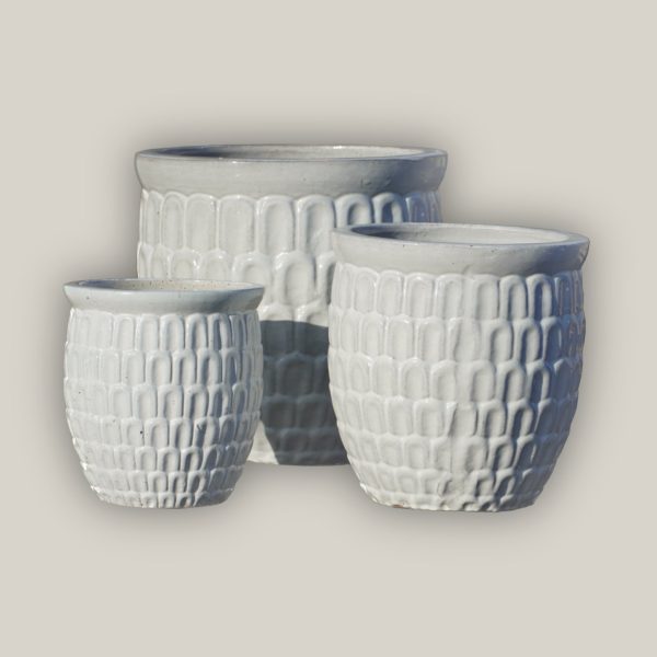 6051H25 - White Dragon Scale Pot Online Hot Sale