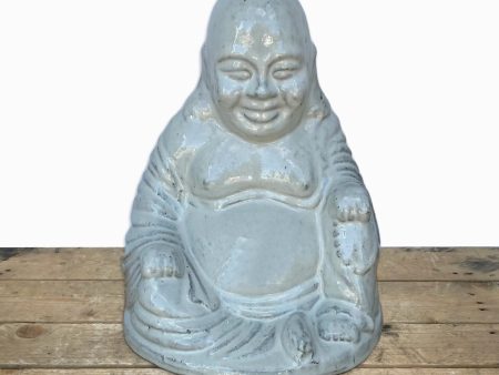 5051N12 - White Ceramic Happy Buddha Statue Hot on Sale