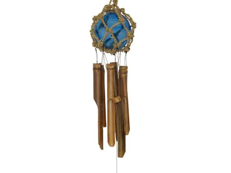 4  Assorted Color Glass Ball Bamboo Wind Chimes For Discount