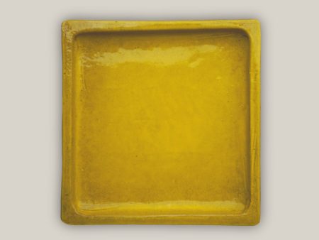 3127L38 - Square | Yellow - Ceramic Clay Pot Saucers (8 -15 ) Hot on Sale