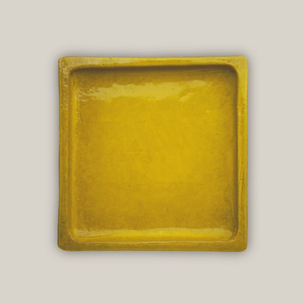 3127L38 - Square | Yellow - Ceramic Clay Pot Saucers (8 -15 ) Hot on Sale