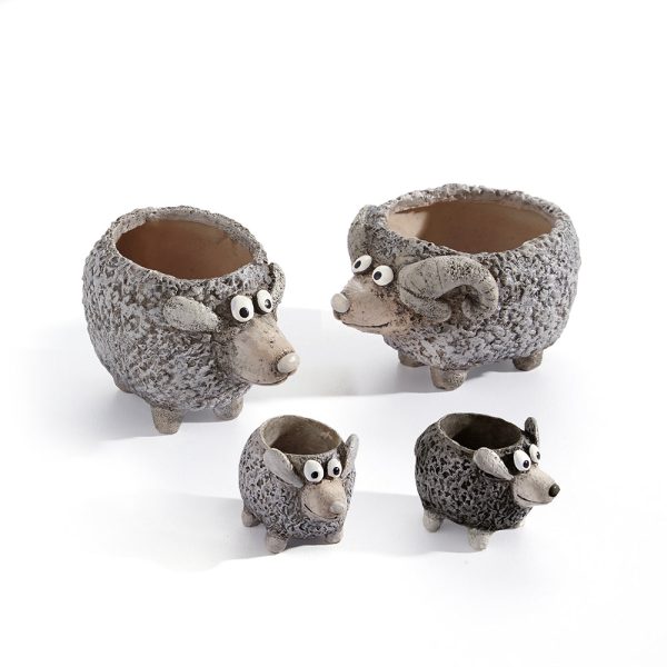 The Ramsey Sheep Family Blobhouse Planters, Set of 4 Fashion