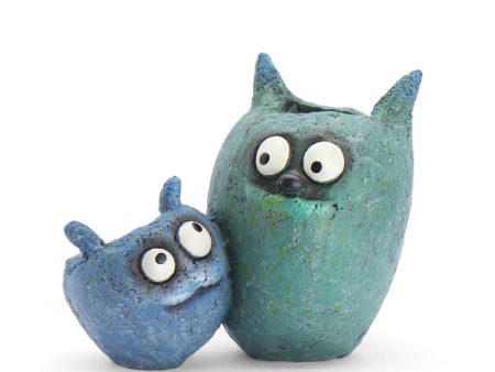 Wingman the Monsters Bloomies Double Blobhouse Planter, Blue & Teal Online