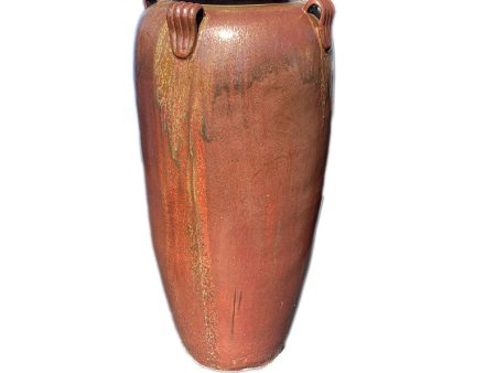 9840P11FS - Copper Red Ceramic Temple Jar With Handles FREE SHIPPING Fashion