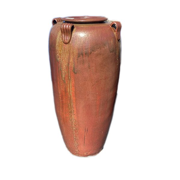 9840P11FS - Copper Red Ceramic Temple Jar With Handles FREE SHIPPING Fashion