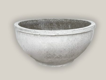 3009L4 - White Traditional Low Ceramic Bowl Hot on Sale