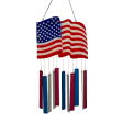 Wooden Waving Flag with Tumbled Glass Wind Chime For Cheap