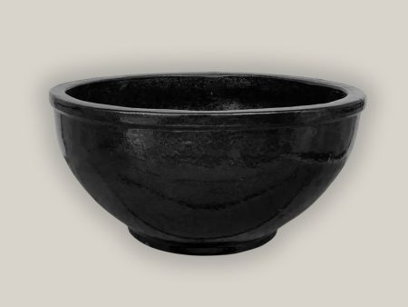 3009L1 - Matte Black Traditional Low Ceramic Bowl Sale