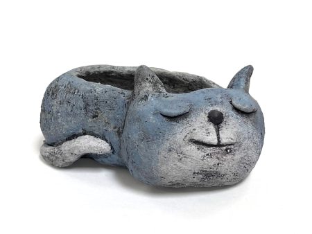 Blue Sleeping Cat Blobhouse Planter Online