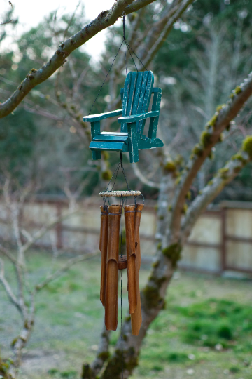 Weathered Beach Chair Breezy Wind Chime Supply