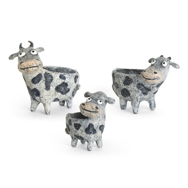 The Holstein Cow Family Blobhouse Planters, Set of 3 Cheap