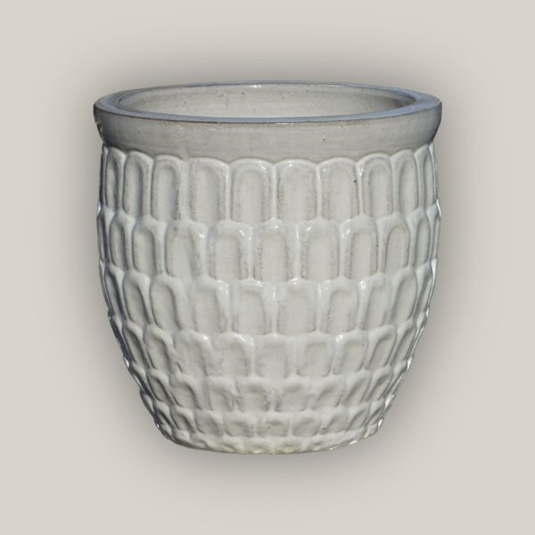 6051H25 - White Dragon Scale Pot Online Hot Sale